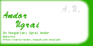 andor ugrai business card